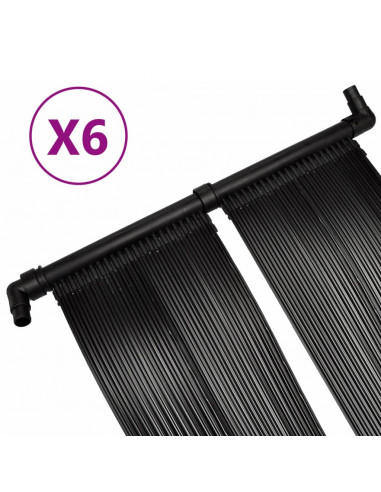 Pannelli Solari Riscaldatori per Piscina 6 pz 80x620 cm