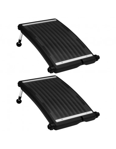 Pannelli Solari Termici Curvi per Piscina 2 pz 72,5x46 cm