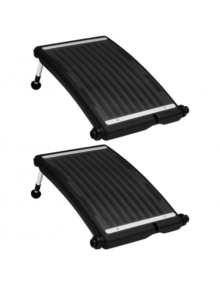 Pannelli Solari Termici Curvi per Piscina 2 pz 72,5x46 cm