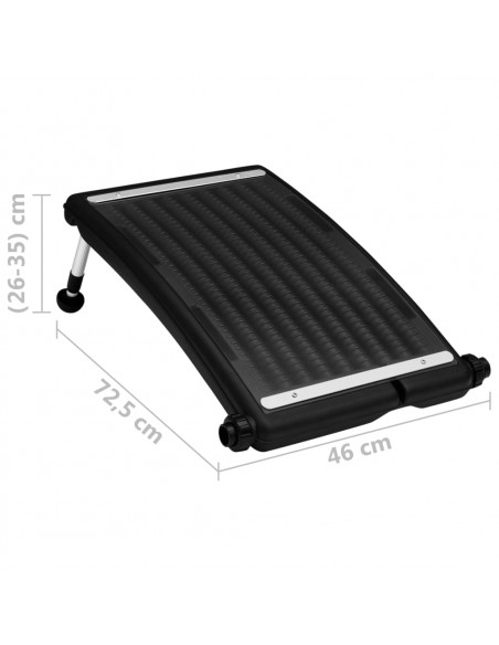 Pannelli Solari Termici Curvi per Piscina 2 pz 72,5x46 cm