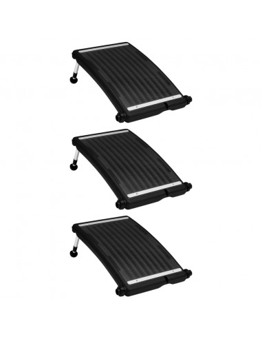 Pannelli Solari Termici Curvi per Piscina 3 pz 72,5x46 cm