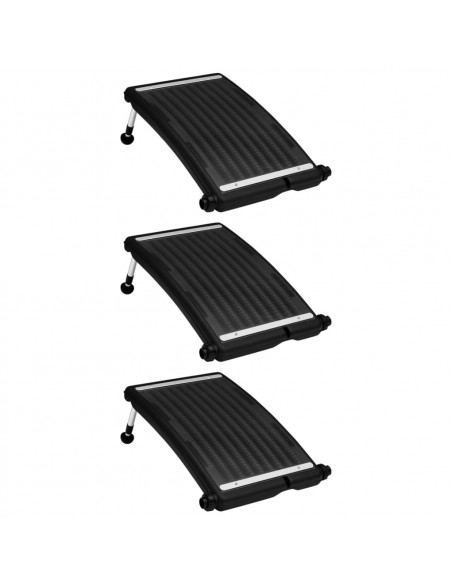 Pannelli Solari Termici Curvi per Piscina 3 pz 72,5x46 cm