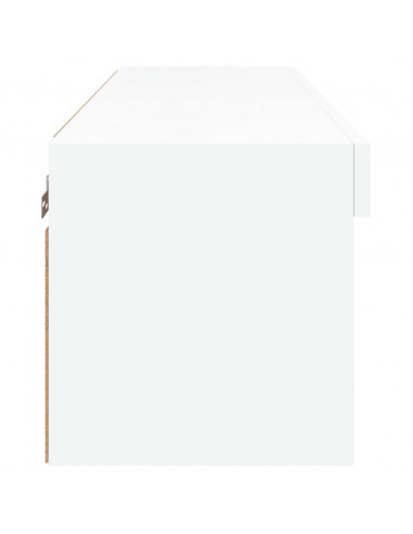 Mobile Porta TV con Luci LED Bianco 80x30x30 cm