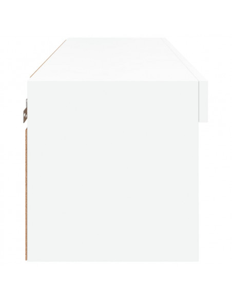 Mobile Porta TV con Luci LED Bianco 80x30x30 cm