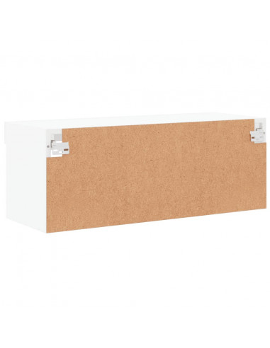 Mobile Porta TV con Luci LED Bianco 80x30x30 cm