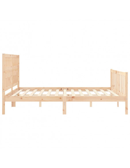 Giroletto con Testiera Super King Size in Legno Massello