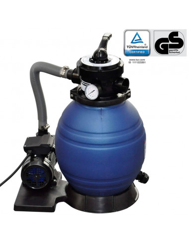 Piscina con Pompa Filtro a Sabbia e Scaletta 490x360x120 cm