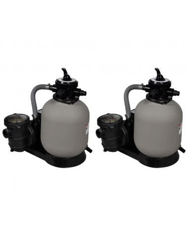 Pompa con Filtro a Sabbia 2 pz 600 W 17000 l/h