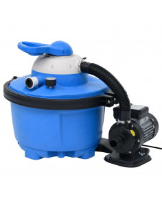 Pompa con Filtro a Sabbia Blu e Nera 385x620x432 mm 200W 25L 2