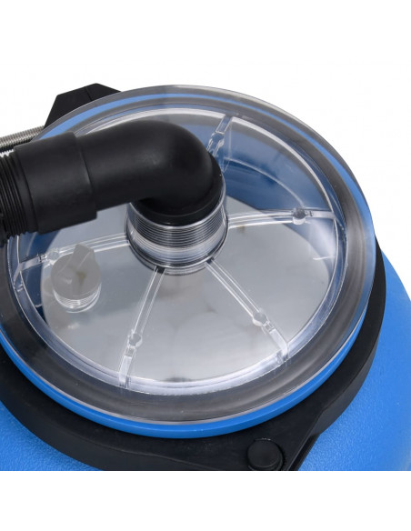 Pompa con Filtro per Piscina Nera e Blu 4 m³/h