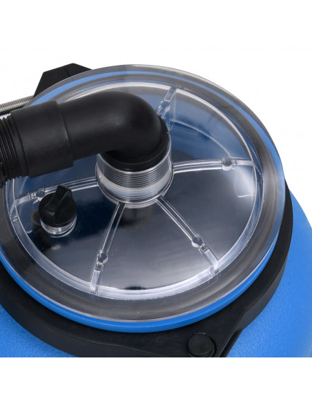 Pompa con Filtro per Piscina Nera e Blu 4 m³/h