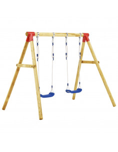 Set Altalena da Giardino 230x130x166 cm in Legno di Pino 2
