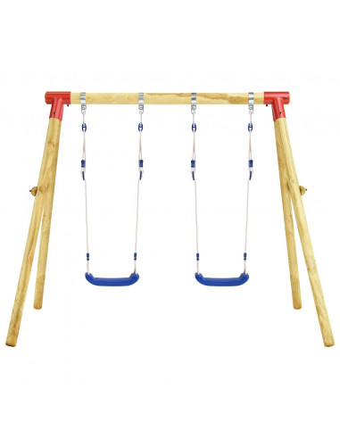 Set Altalena da Giardino 230x130x166 cm in Legno di Pino