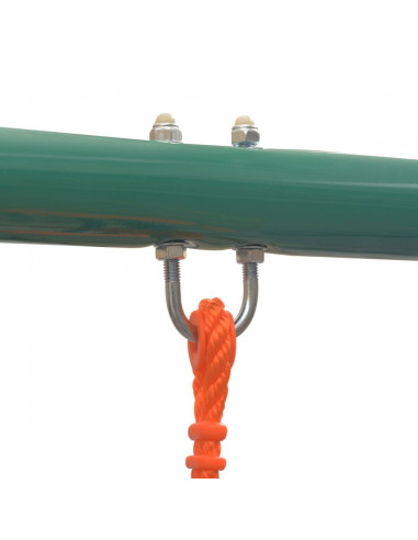 Set Altalene con Scivolo e 3 Sedili Arancione