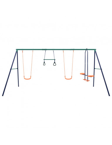 Set Altalene con Anelli per Ginnastica e 4 Sedili in Acciaio
