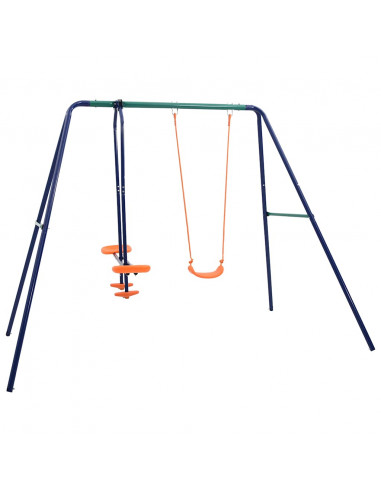 Set Altalene con 3 Sedili in Acciaio