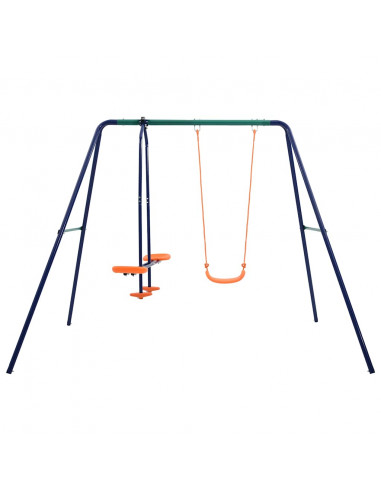 Set Altalene con 3 Sedili in Acciaio