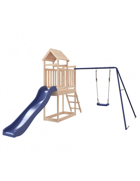 Set da Gioco da Esterno in Legno Massello di Pino