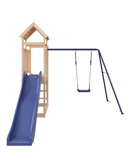 Set da Gioco da Esterno in Legno Massello di Pino