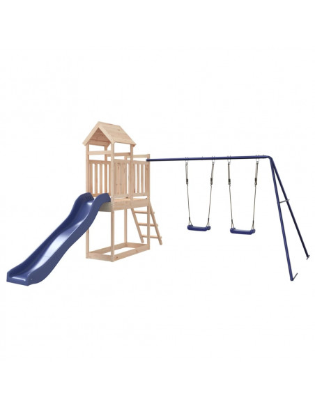 Set da Gioco da Esterno in Legno Massello di Pino