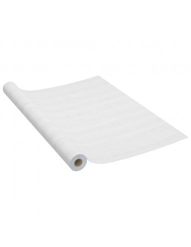 Pellicola Autoadesiva per Mobili Legno Bianco 500x90 cm in PVC