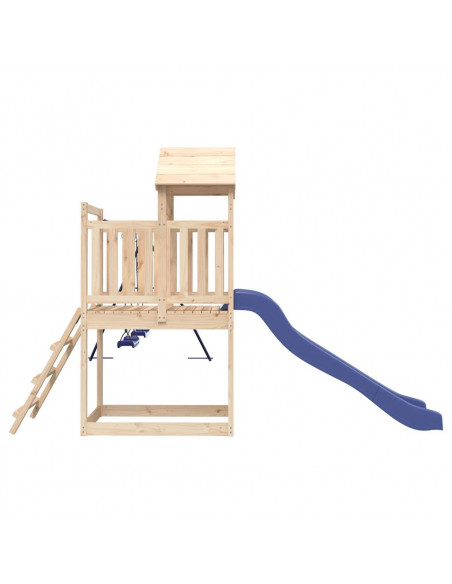 Set da Gioco da Esterno in Legno Massello di Pino
