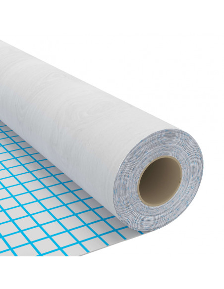 Pellicola Autoadesiva per Mobili Legno Bianco 500x90 cm in PVC