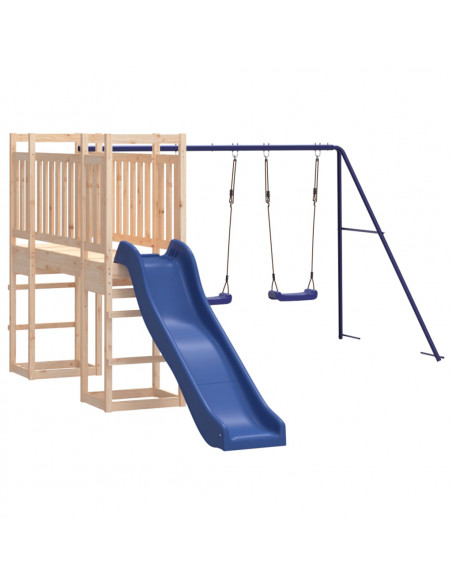 Set da Gioco da Esterno in Legno Massello di Pino