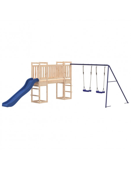 Set da Gioco da Esterno in Legno Massello di Pino