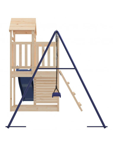 Set da Gioco da Esterno in Legno Massello di Pino