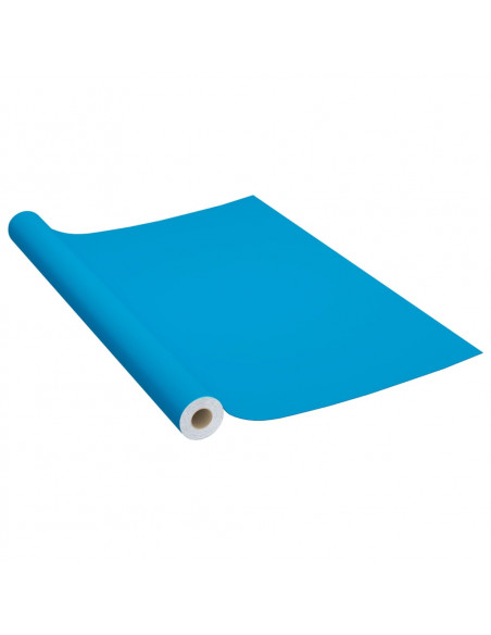 Pellicola Autoadesiva per Mobili Azzurra 500x90 cm in PVC