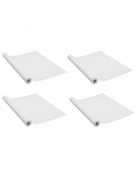 Pellicole Autoadesive per Porte 4 pz Legno Bianco 210x90 cm PVC