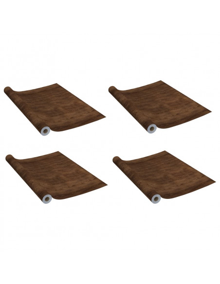 Pellicole Autoadesive per Porte 4 pz Rovere Scuro 210x90 cm PVC