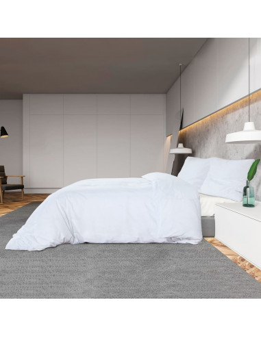 Set Copripiumino Bianco 200x200 cm in Cotone