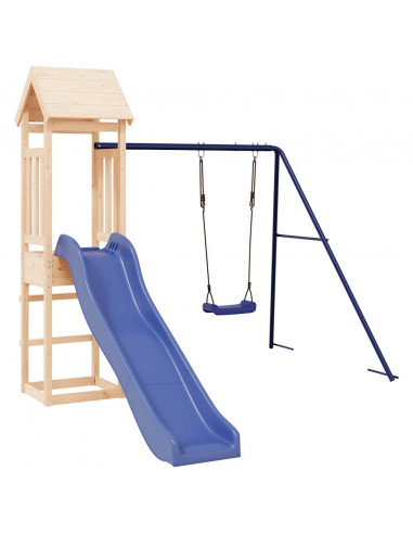 Set da Gioco da Esterno in Legno Massello di Pino