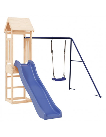 Set da Gioco da Esterno in Legno Massello di Pino