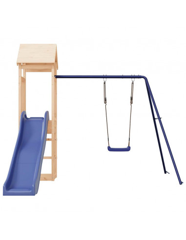 Set da Gioco da Esterno in Legno Massello di Pino