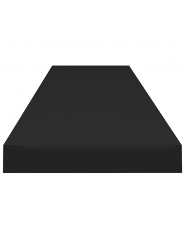 Scaffale a Parete Nero 120x23,5x3,8 cm in MDF