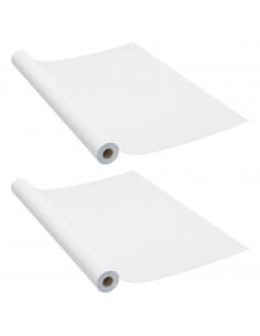 Pellicole Autoadesive per Mobili 2 pz Bianche 500x90 cm in PVC 2