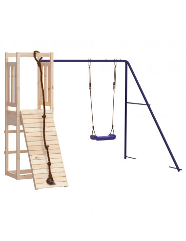 Set da Gioco da Esterno in Legno Massello di Pino
