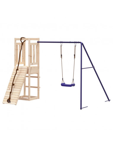 Set da Gioco da Esterno in Legno Massello di Pino