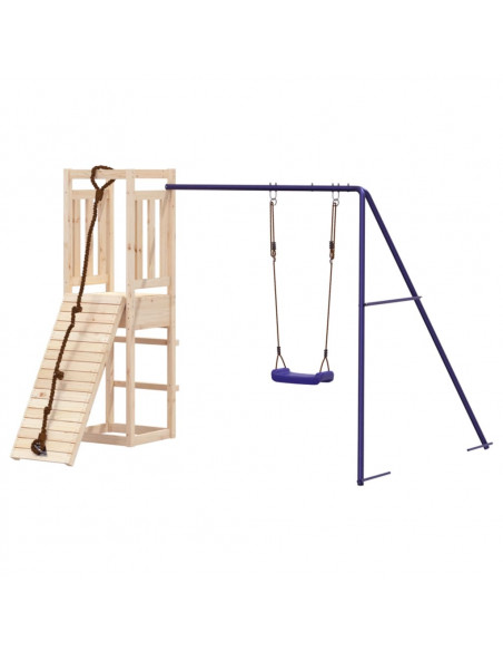 Set da Gioco da Esterno in Legno Massello di Pino