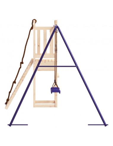 Set da Gioco da Esterno in Legno Massello di Pino
