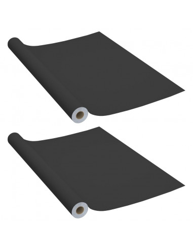 Pellicole Autoadesive per Mobili 2 pz Nere 500x90 cm in PVC