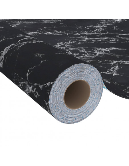 Pellicola Autoadesiva per Mobili Nero Pietra 500x90 cm in PVC