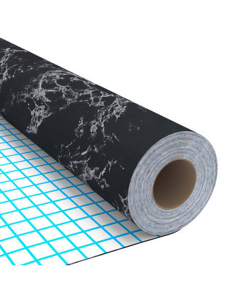 Pellicola Autoadesiva per Mobili Nero Pietra 500x90 cm in PVC