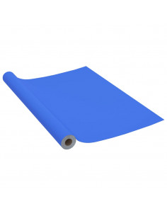 Pellicola Autoadesiva per Mobili Blu Lucido 500x90 cm in PVC 2