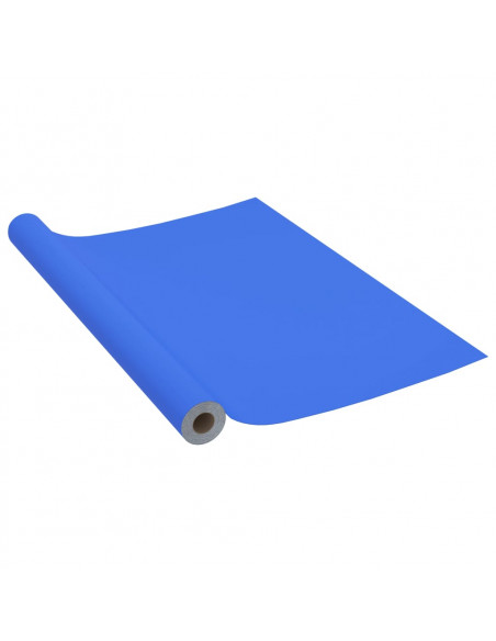 Pellicola Autoadesiva per Mobili Blu Lucido 500x90 cm in PVC