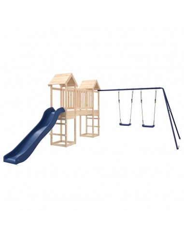 Set da Gioco da Esterno in Legno Massello di Pino