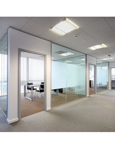 Pellicola per Finestra Design Smerigliato Strisce 0,9x20 m PVC